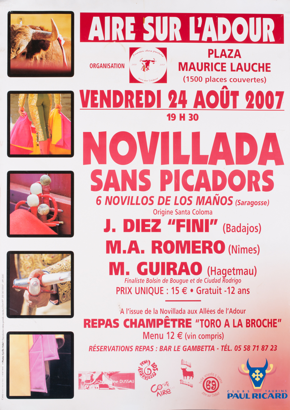 Affiches taurines Aire sur l'Adour