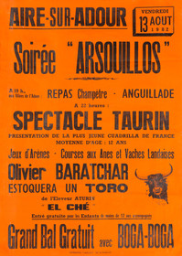 Affiches taurines Aire sur l'Adour